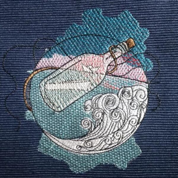 Stickdatei Flaschenpost