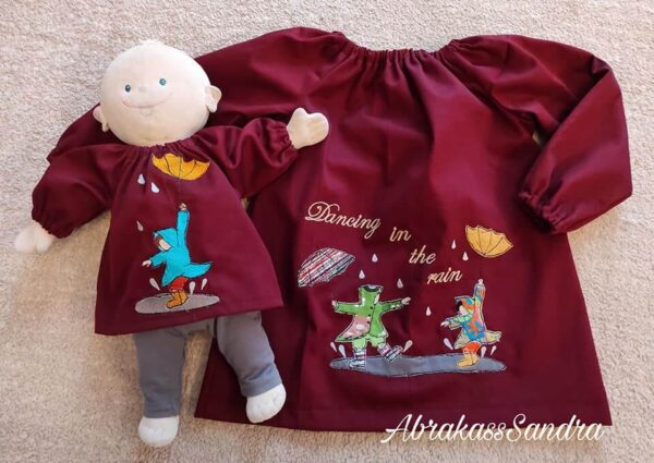 Stickdatei Regen Doodle Applikation