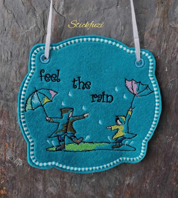 Stickdatei Regen Vollstick Doodlestick Set