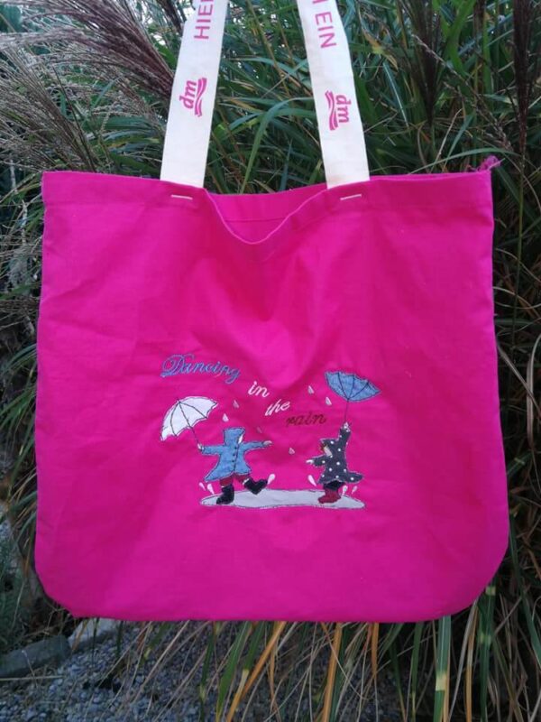 Stickdatei Regen Doodle Applikation