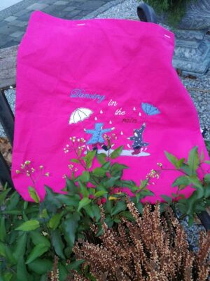 Stickdatei Regen Doodle Applikation