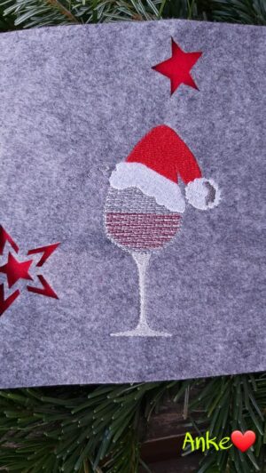 Stickdatei Weinglas - Doodle Appli