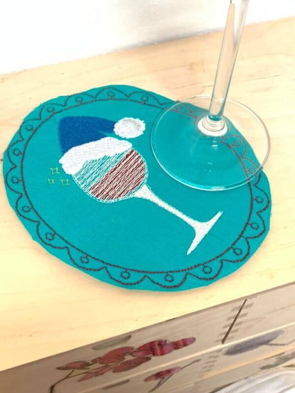 Stickdatei Weinglas - Doodle Appli