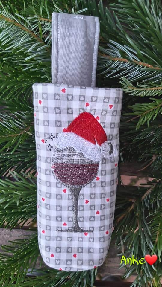 Stickdatei Weinglas - Doodle Appli