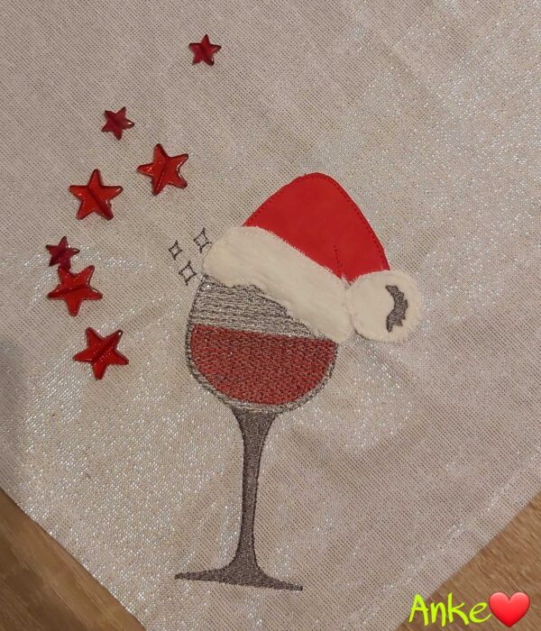 Stickdatei Weinglas - Doodle Appli