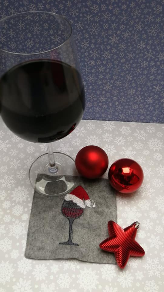 Stickdatei Weinglas - Doodle Appli