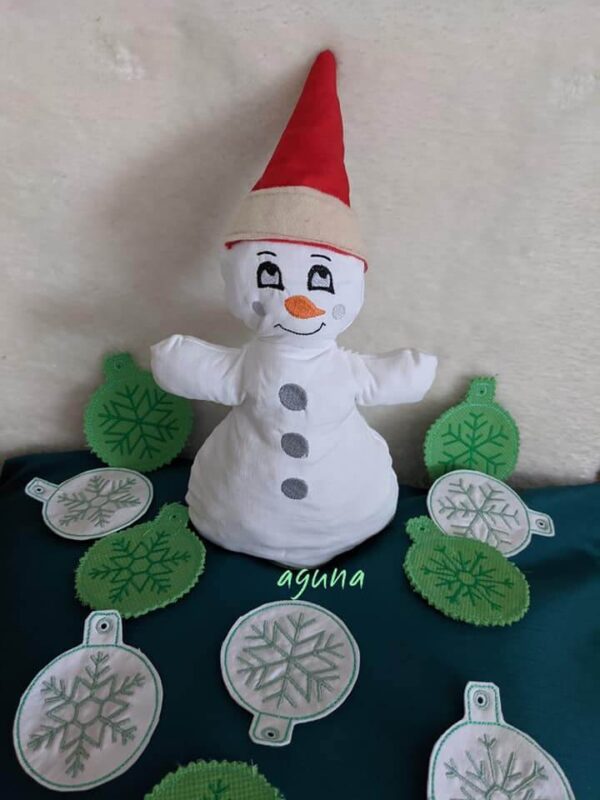 ITH Stickdatei Schneemann