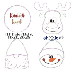 ITH Stickdatei Kissen Schlenker