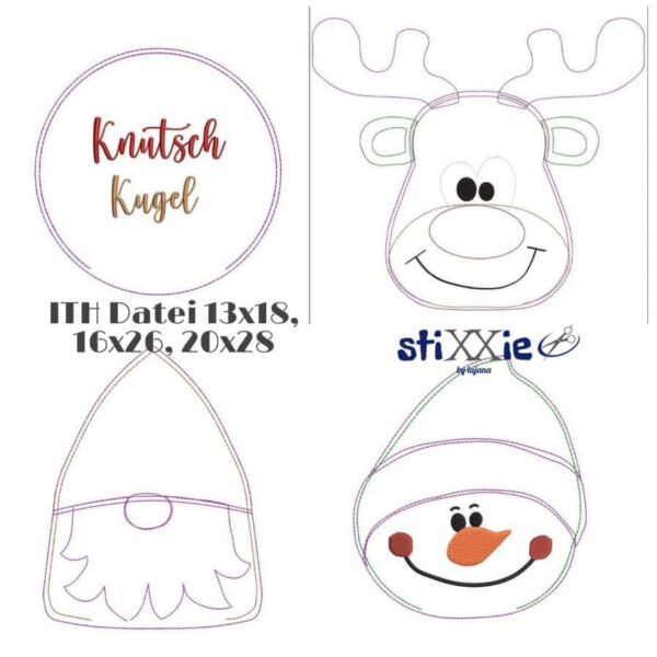 ITH Stickdatei Kissen Schlenker