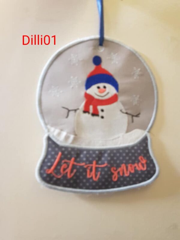 ITH Stickdatei Schneekugel