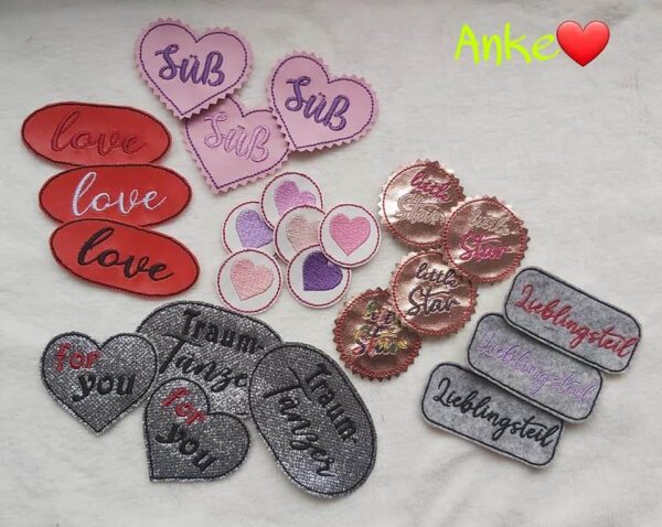 ITH Stickdatei Etiketten Set