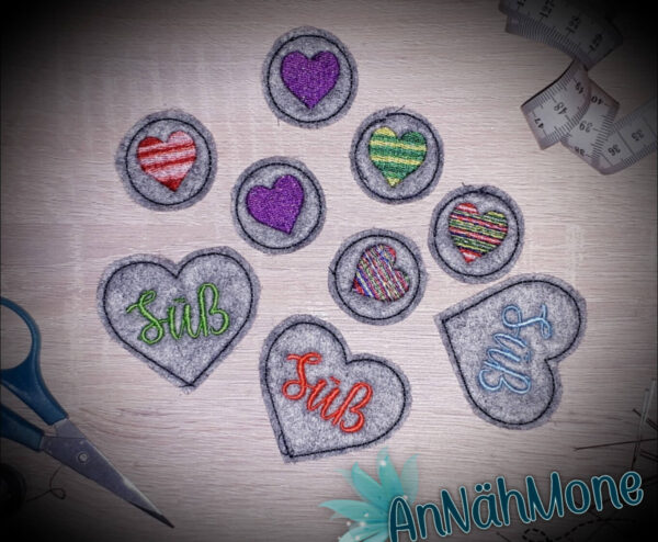 ITH Stickdatei Etiketten Set