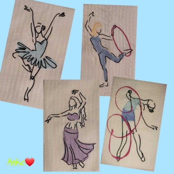 Stickdatei Tanzen mit Sprüchen Dance-Kids