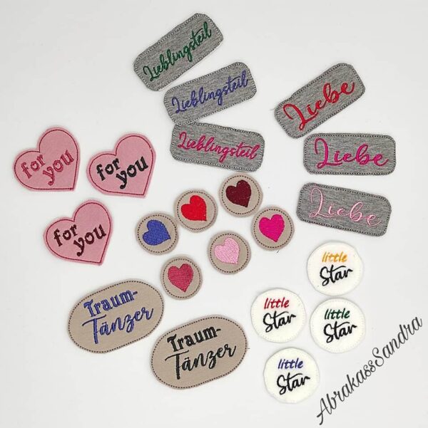 ITH Stickdatei Etiketten Set