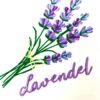 Stickdatei Lavendel Blumen Set