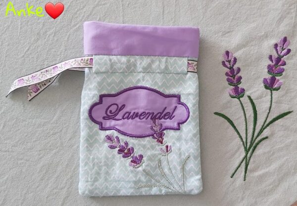 Stickdatei Lavendel Blumen Set
