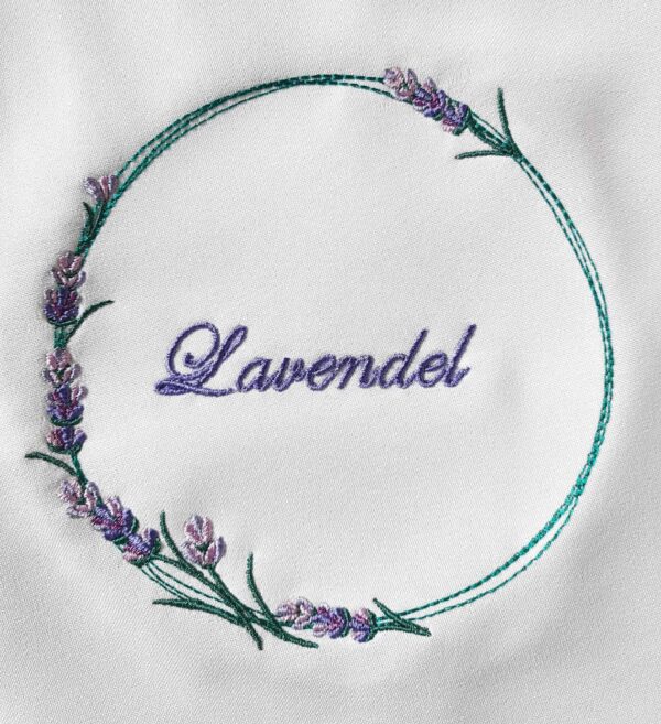Stickdatei Blumenkranz Lavendel