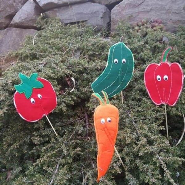 ITH Stickdatei Stabfiguren Gemüse 10-teilig