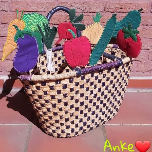 ITH Stickdatei Stabfiguren Gemüse 10-teilig