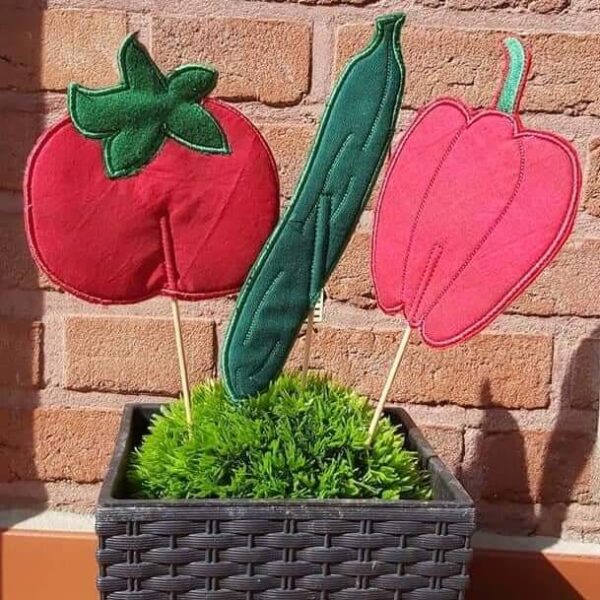 ITH Stickdatei Stabfiguren Gemüse 10-teilig