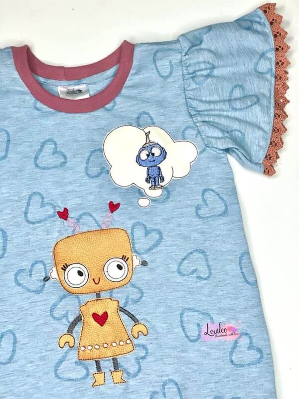 Stickdatei Roboter Robi Set