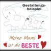 Stickdatei Elefant Elefantenmami