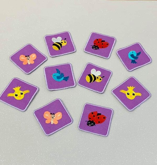 Stickdatei Biene Vogel Käfer Set Vollstick Flatterer Minis 5-teilig