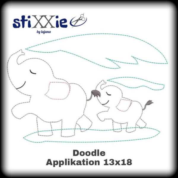 Stickdatei Elefant Elefantenmami
