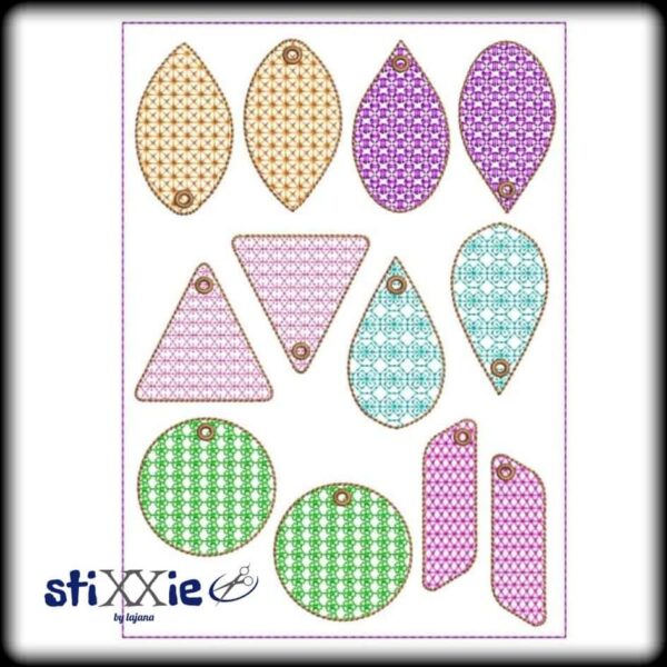 ITH Stickdatei Set Schmuckstücke 12-teilig