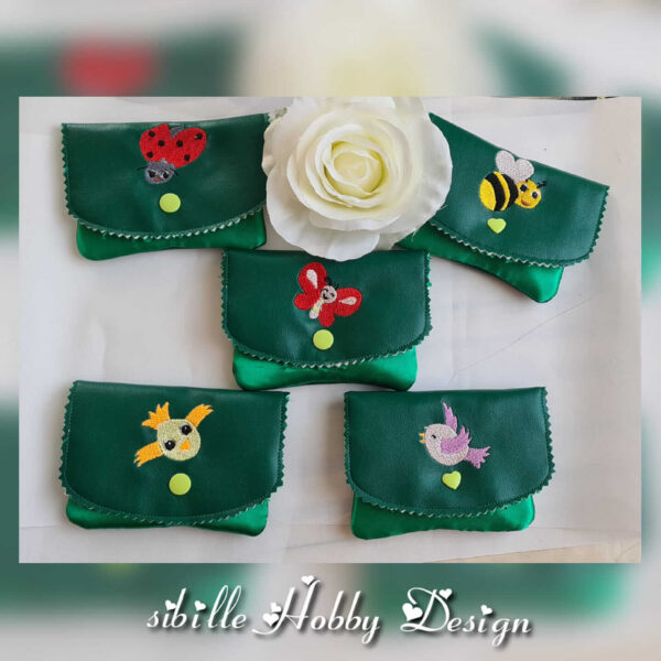 Stickdatei Biene Vogel Käfer Set Vollstick Flatterer Minis 5-teilig