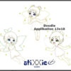 Stickdatei Elfen Set Doodleapplikation
