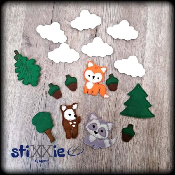 ITH Stickdatei Set Herbstmobile 8-teilig