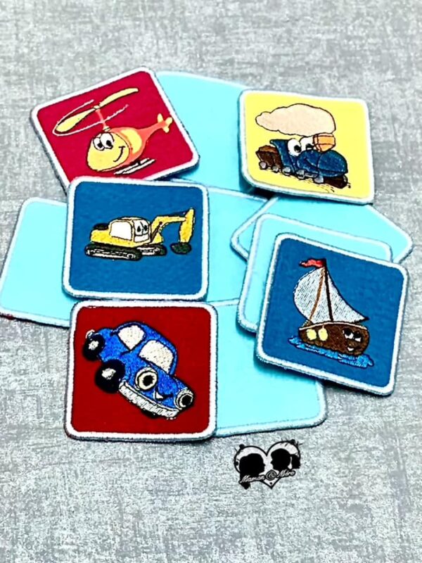 Stickdatei Bagger-Auto-Flugzeug Set 6-teilig