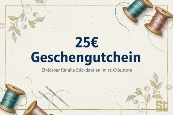stiXXie Geschenkgutschein – Stickdateien verschenken