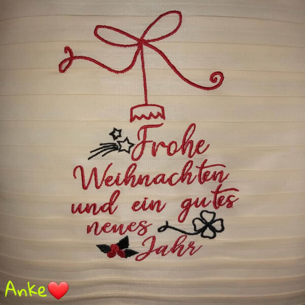 Stickdatei Weihnachten Kugel