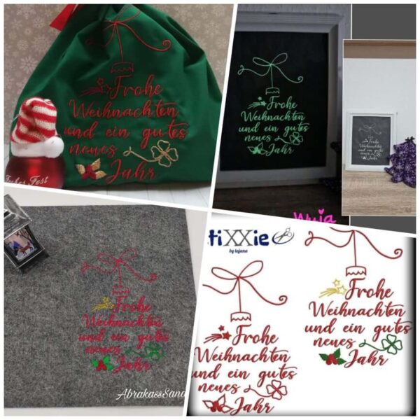 Stickdatei Weihnachten Kugel