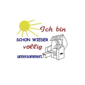 Stickdatei Spruch Untersommert