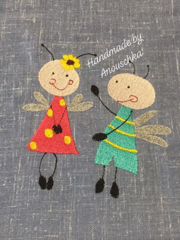 Stickdatei Elfen Pippa und Pepe – Blumenelfen Vollstick 10x10 & 13x18 | stiXXie