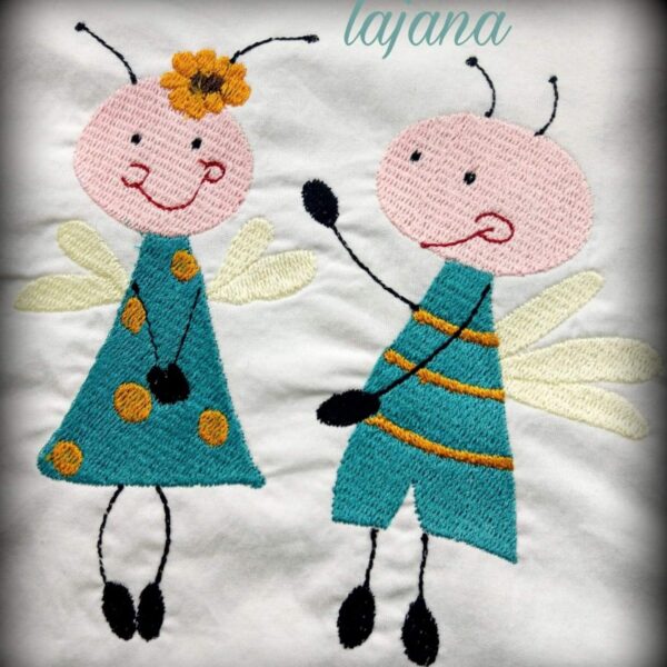 Stickdatei Elfen Pippa und Pepe – Blumenelfen Vollstick 10x10 & 13x18 | stiXXie