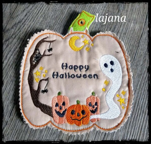 ITH Stickdatei Kürbis Halloween Fensterbild