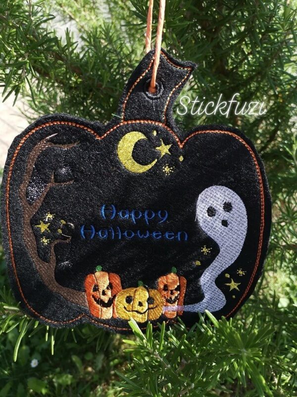 ITH Stickdatei Kürbis Halloween Fensterbild