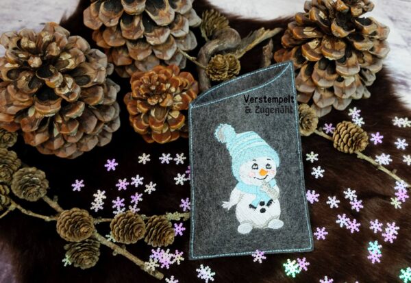 Stickdatei  Schneemann Doodle Applikation