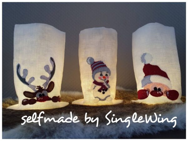 Stickdatei  Schneemann Doodle Applikation