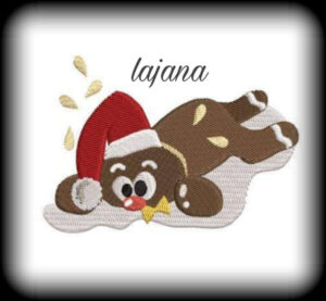 Stickdatei Weihnachten Lebkuchenmann Wolle