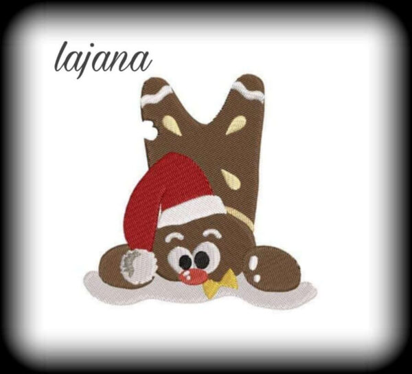 Stickdatei Weihnachten Lebkuchenmann Wolle