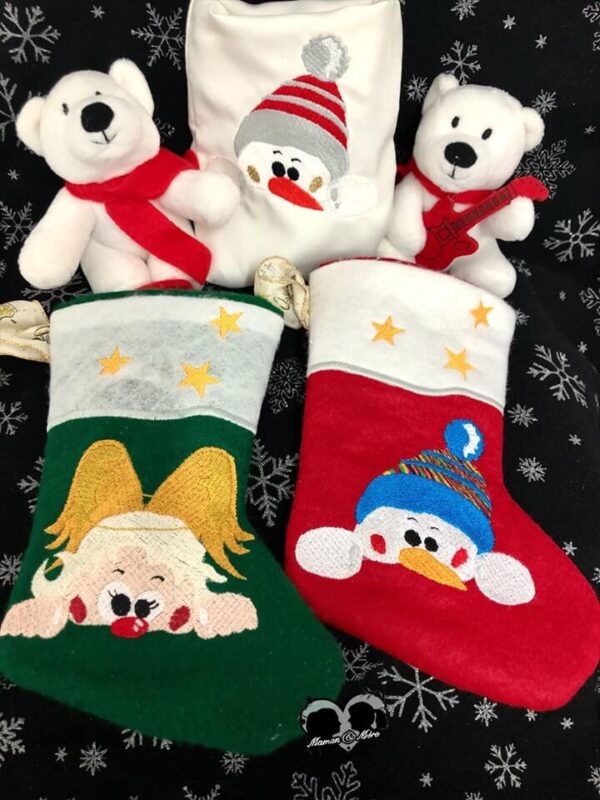 Stickdatei Schneemann und Engel