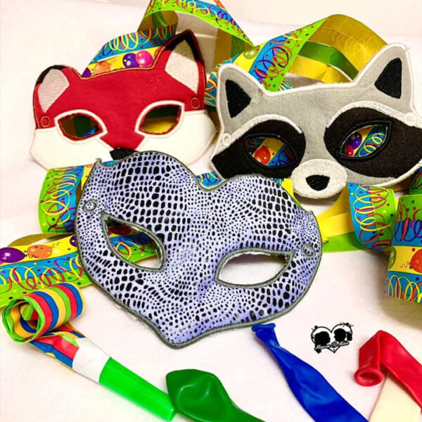 ITH Stickdatei Party Masken
