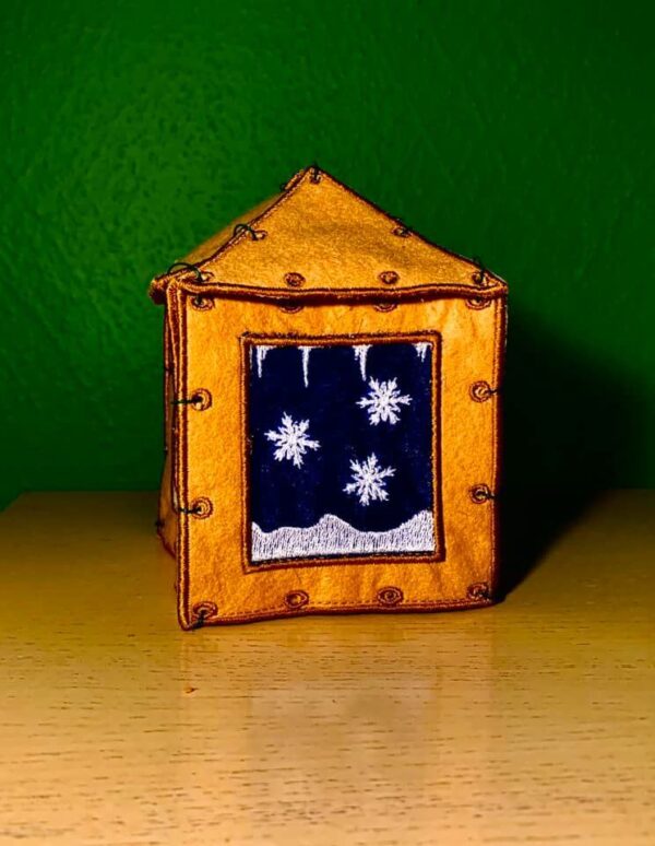 ITH Stickdatei Laterne Winter und Blanko