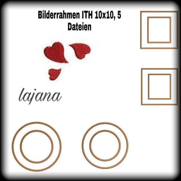 ITH Stickdatei Bilderrahmen