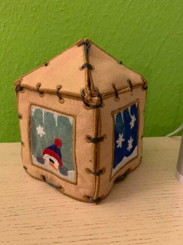 ITH Stickdatei Laterne Winter und Blanko